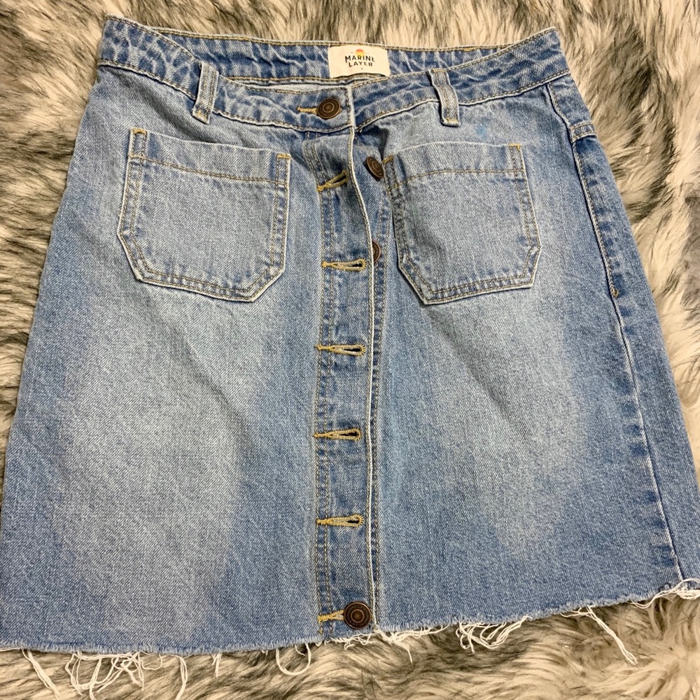 Marine Layer Denim Skirt with pockets
